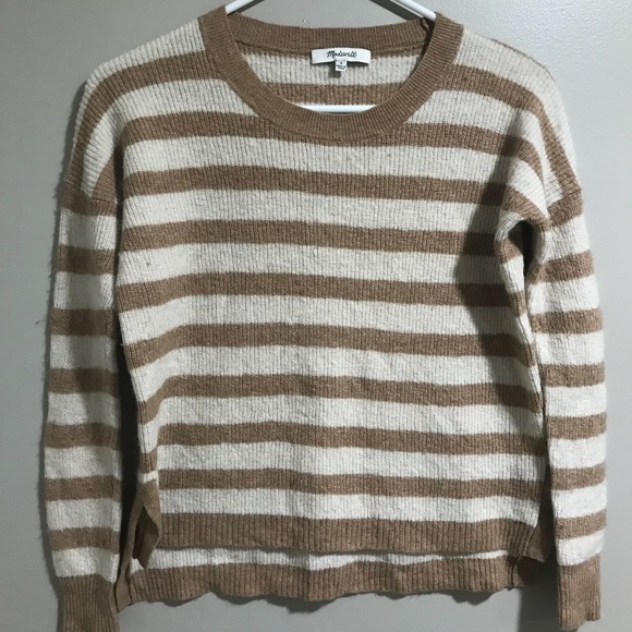 Madewell Brown Cream Wool Alpaca Sweater - Picture 3 of 7